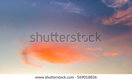 View of a beautiful  pink cloud after the sunset