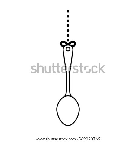 figure big spoon icon image, vector illustration