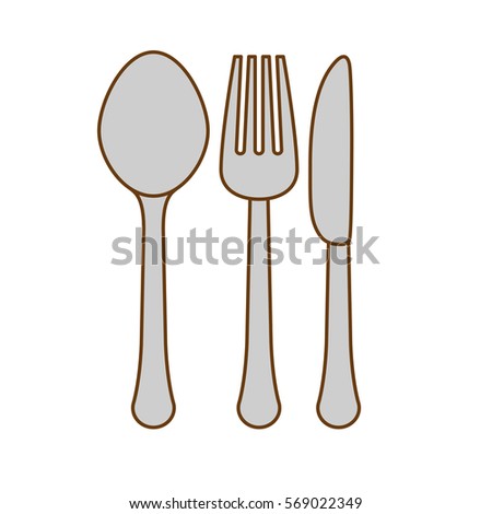 color cutlery icon image design, vector illustration