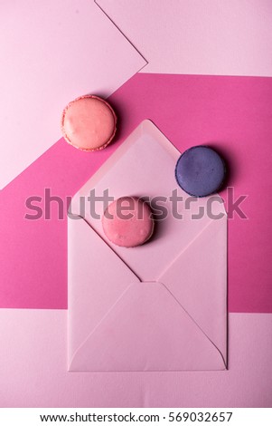 Pink square envelope