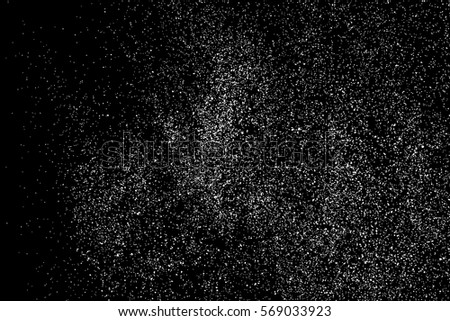 Grainy abstract  texture on  black background.  Snowflakes  design element. Distress overlay textured. Vector illustration,eps 10.