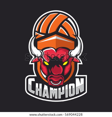 Modern professional bull logo for a club or sport team