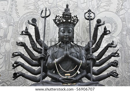 The images of Guanyin black