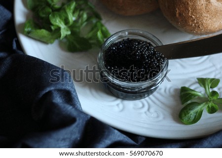 breakfast, caviar