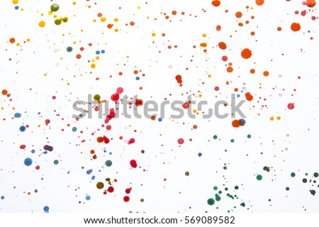 Acrylic Paint Splatters and spots for Background Royalty-Free Stock Photo #569089582