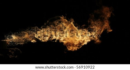 liquid flame thrower Royalty-Free Stock Photo #56910922