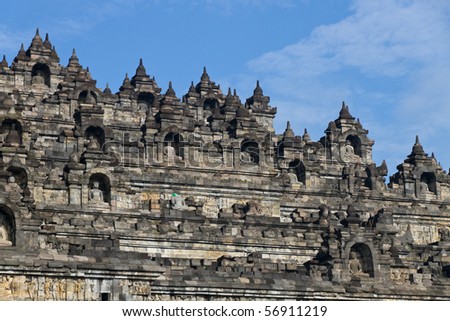 Buddhist temple Borobudur. Jogyakarta. Java, Indonesia