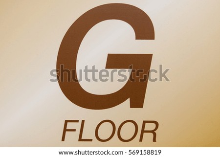 the g floor word on the wall in Department store