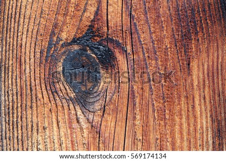 A wood background. An old wooden board with structures