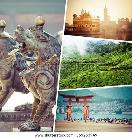 Collage of Most Beautiful and Breathtaking Places in Asia - my photos
