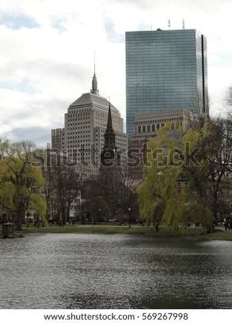 Boston Common, a view over the lake
