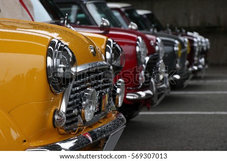 Event of the classic mini cooper Royalty-Free Stock Photo #569307013