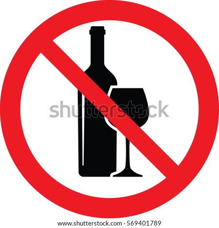 No alcohol sing vector Royalty-Free Stock Photo #569401789
