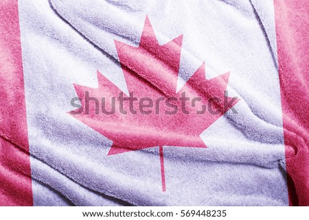 Canada flag fluffy soft texture