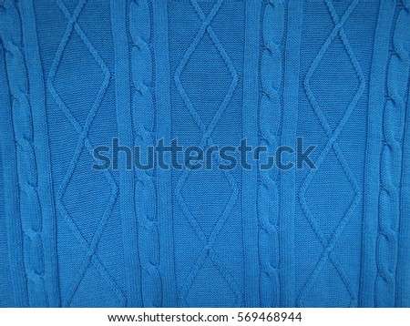 Knitted texture blue.