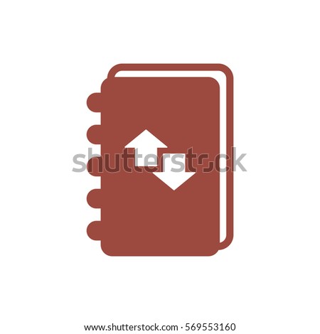 notebook Icon, flat design style