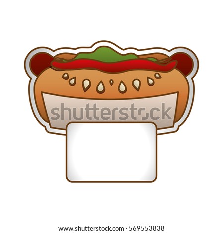 hot dog fast food icoon, vector illustration image