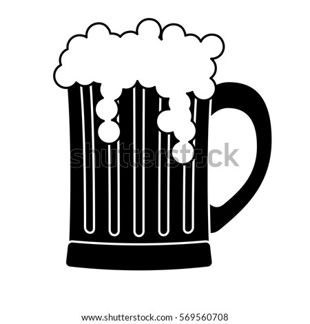 black glass beer icon image design, vector illustration