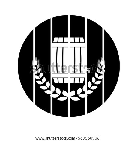black beer related emblem icon image, vector illustration