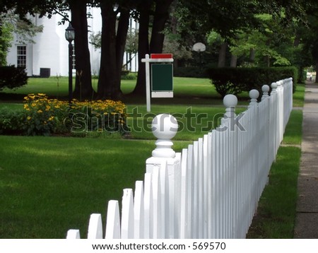 True Americana. Home ownership, white picket fence, side walk, suburbia. The idealistic American Dream!