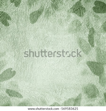 Art Abstract Decorative Light Green Background. Beautiful grunge Colored Texture. Square Wallpaper With Copy Space.