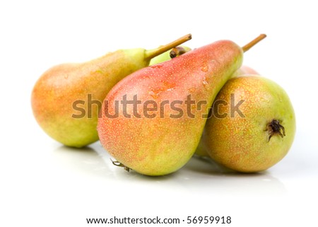Pears. Isolated on white background.