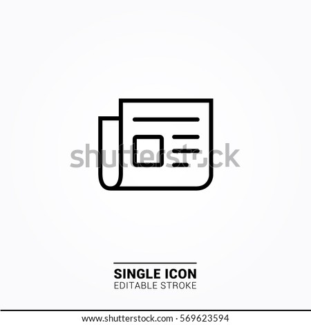 Icon news Single Icon Graphic Design Royalty-Free Stock Photo #569623594