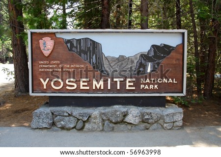 Main entrance to Yosemite National Park, California