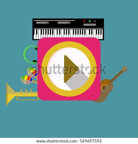 Play Music

symbols play music with various musical instruments