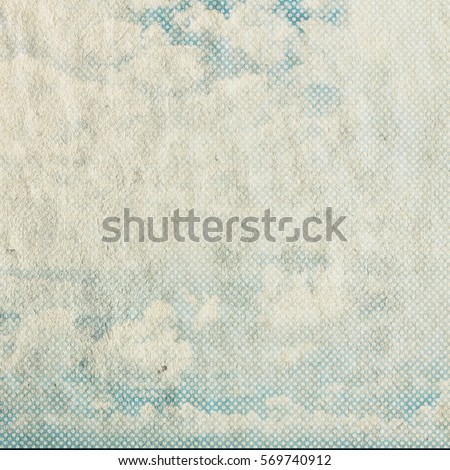 retro sky pattern on old paper texture. vintage clouds.