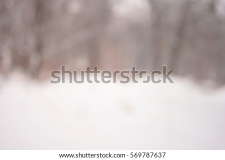 Snowing snowflakes against winter forest. bokeh snow
