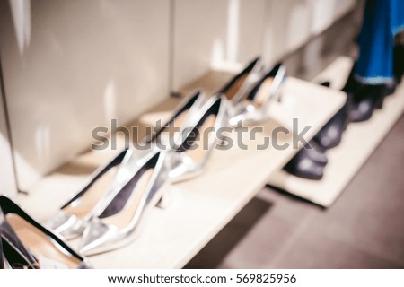 abstract background blur Shoes on display