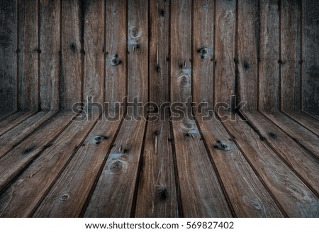 the old wood wall and floor
