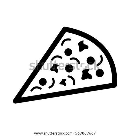pizza fast food icon, vector illustration image