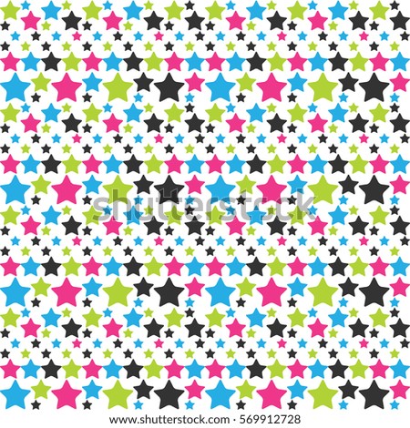 The Abstract pattern stars different size 1 rainbow