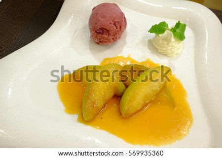 mango dessert ice-cream