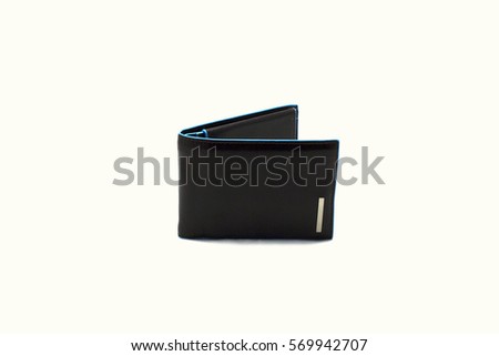Close-up photographed object wallet on a white background. Isolated from everything