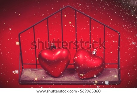 Valentine Day, abstract art picture background, vintage filter image