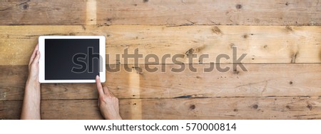 top view tablet header Royalty-Free Stock Photo #570000814