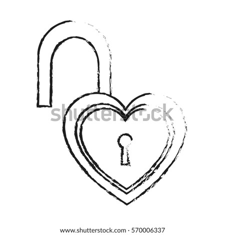 padlock in heart shape
