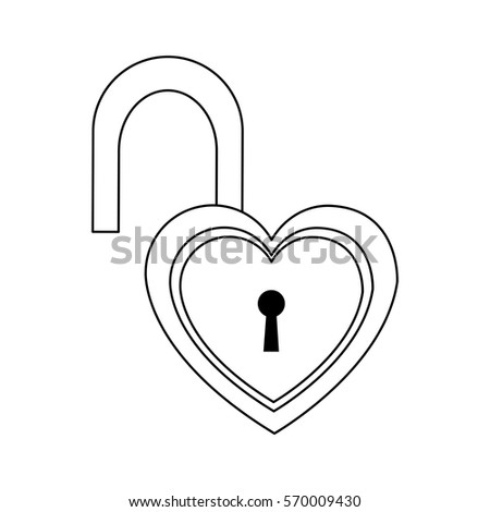 padlock in heart shape