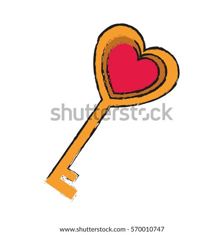 key in heart shape