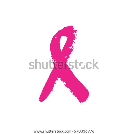 Paint stroke isolated on a white background. Aids awareness sign. Vector.