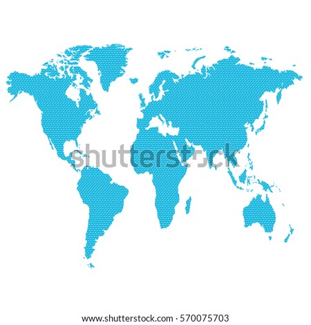 World map vector, illustration isolated on white background