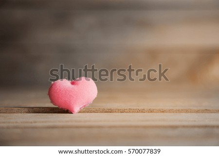 Valentine day decoration with sweet heart  on wooden floor  Happy Valentine, concept Valentine 