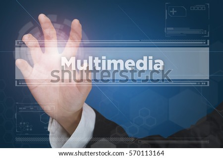 Touch screen of virtual reality interface: Multimedia