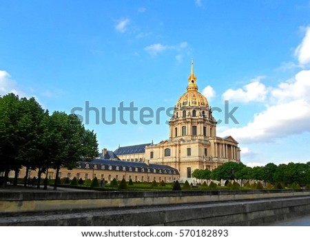 Saint-Louis-des-Invalides Cathedral, Part of Les Invalides, The National Residence of the Invalids in Paris, France Royalty-Free Stock Photo #570182893