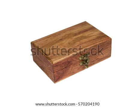 Wooden Box  Isolated on white background