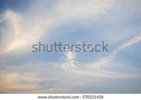 The vast blue sky in the evening and clouds sky