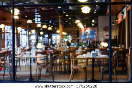 Abstract blurred restaurant - vintage style picture.